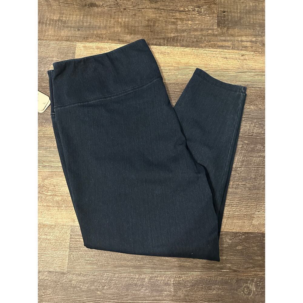 Allison Daley Women's Navy Blue Cotton Stretch High Waist Leggings Size 3X NWT